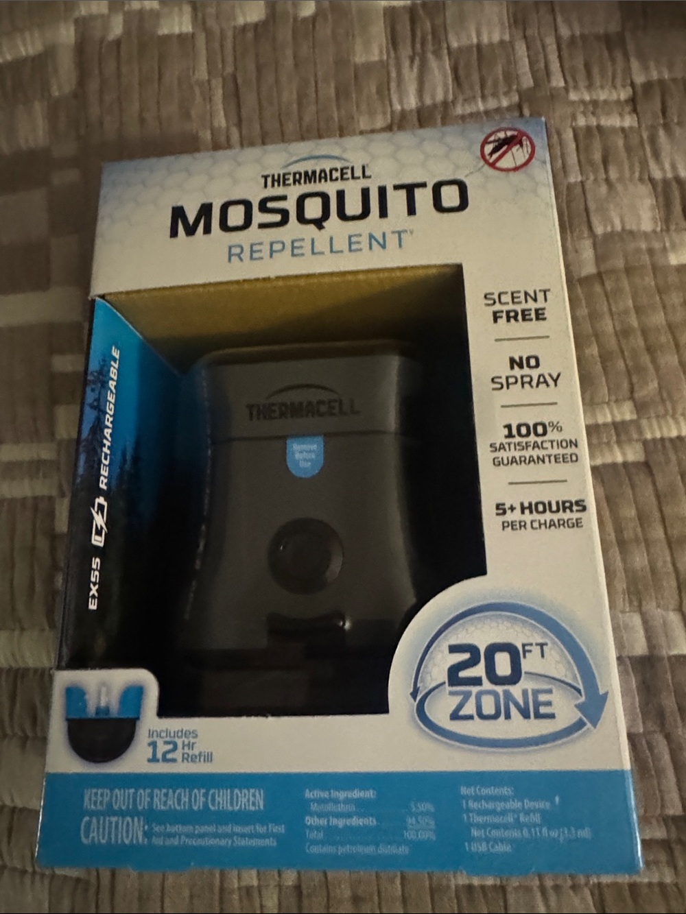 Black Mosquito Repellent Device - Scent Free